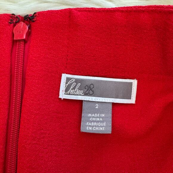 Chelsea28 Red Off Shoulder Bell Sleeve Dress 2 NWOT - Picture 5 of 12